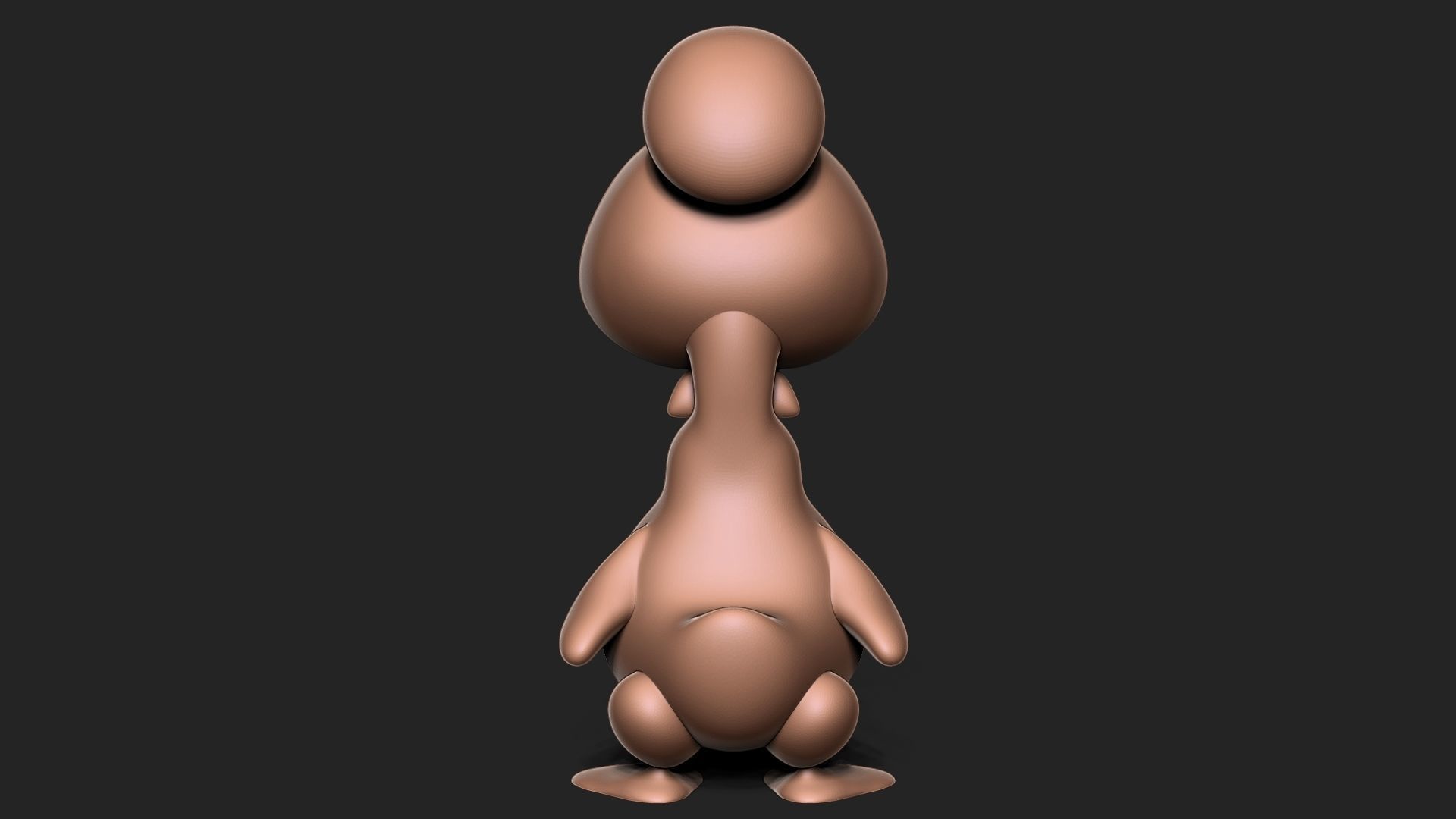 goose bunny wearing hat 3D print model_5