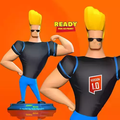Johnny Bravo 3D print model