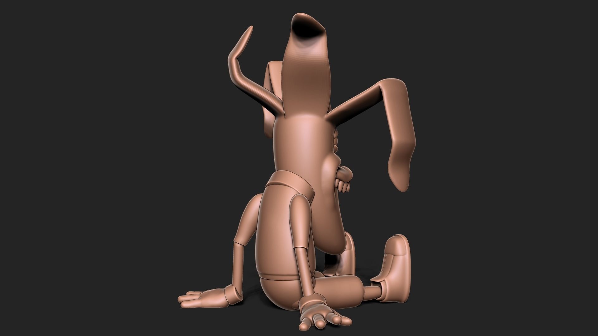 bananas cartoon character 3D print model_6