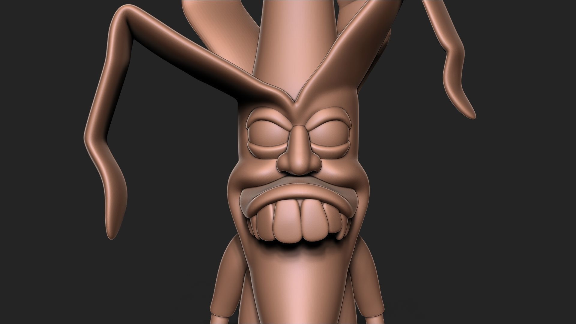 bananas cartoon character 3D print model_9