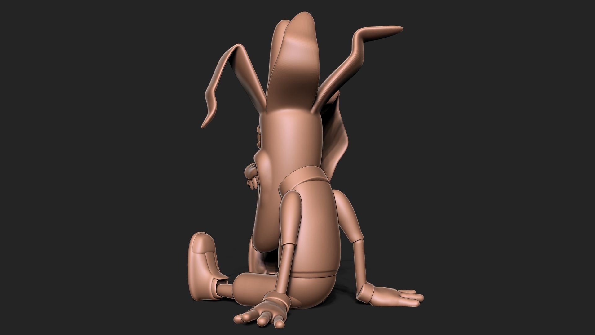 bananas cartoon character 3D print model_8