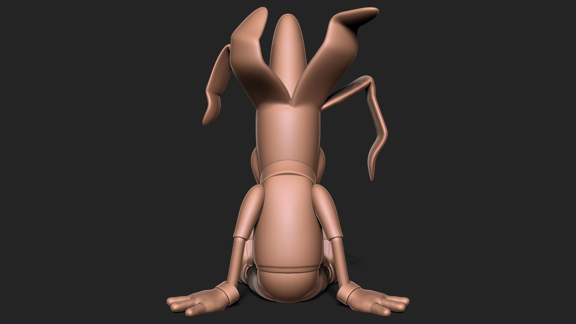 bananas cartoon character 3D print model_7