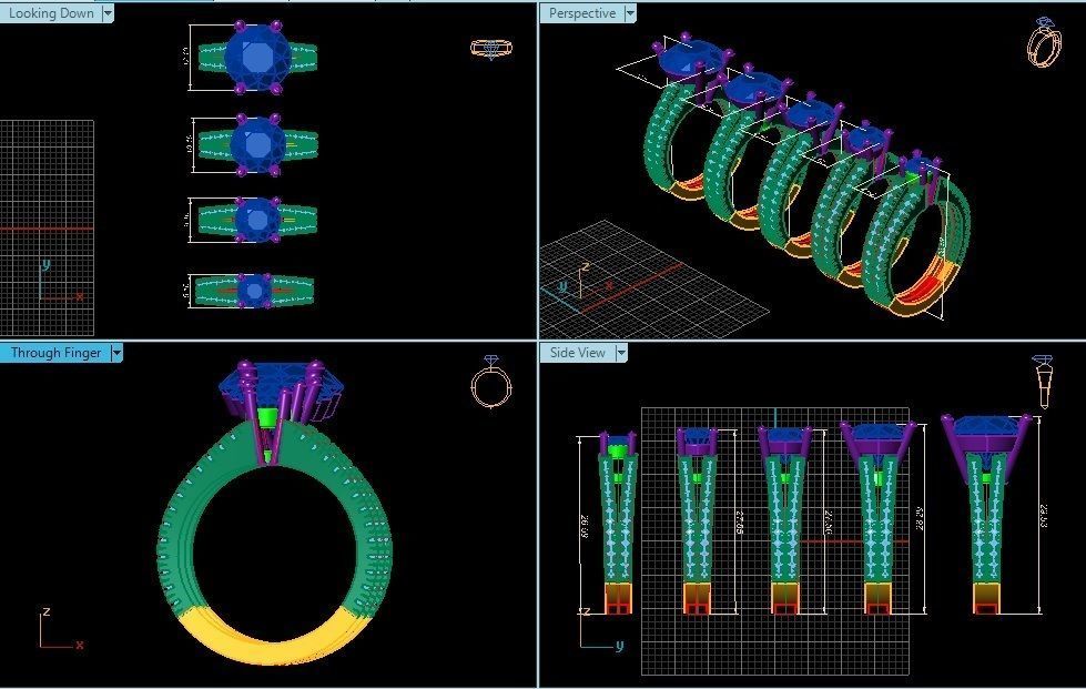 Ring 3D Print 3D print model 3D model 3D print model three ri... 3D print model_7