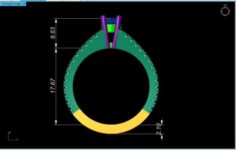 Ring 3D Print 3D print model 3D model 3D print model three ri... 3D print model_9