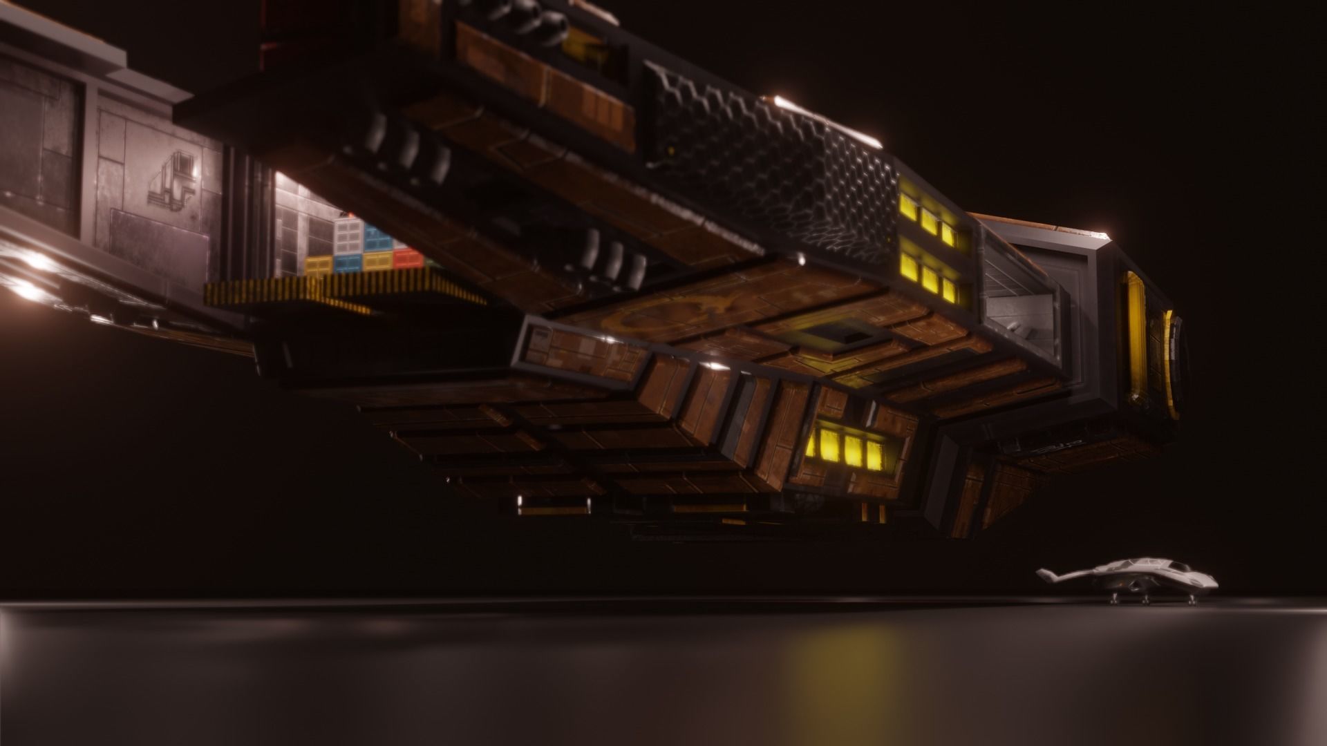 Game-Ready Spaceship - Low Poly Stylized Sci-Fi Low-poly 3D model_5