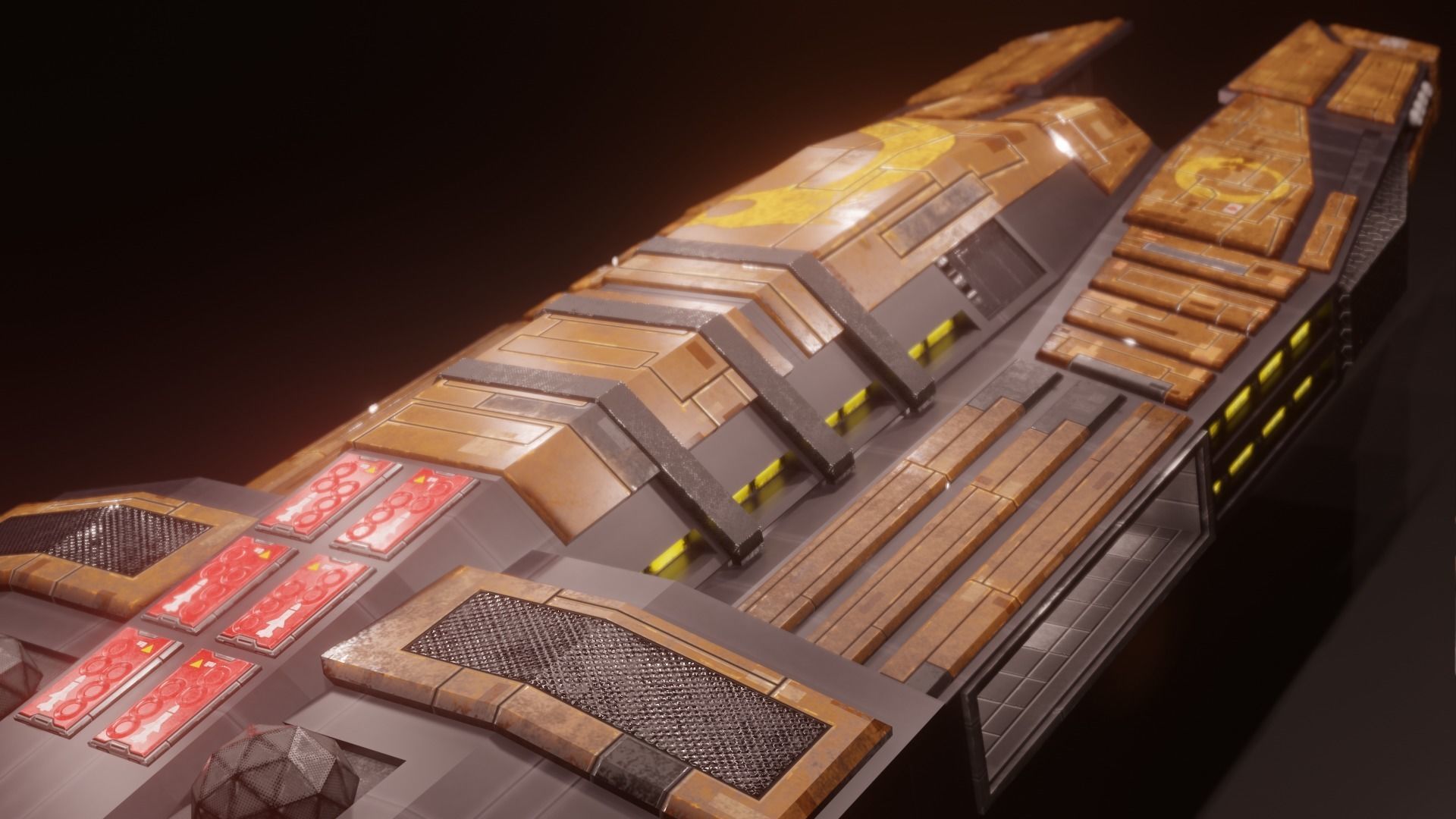 Game-Ready Spaceship - Low Poly Stylized Sci-Fi Low-poly 3D model_1