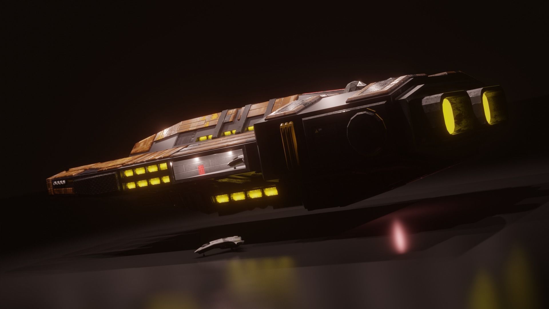 Game-Ready Spaceship - Low Poly Stylized Sci-Fi Low-poly 3D model_2