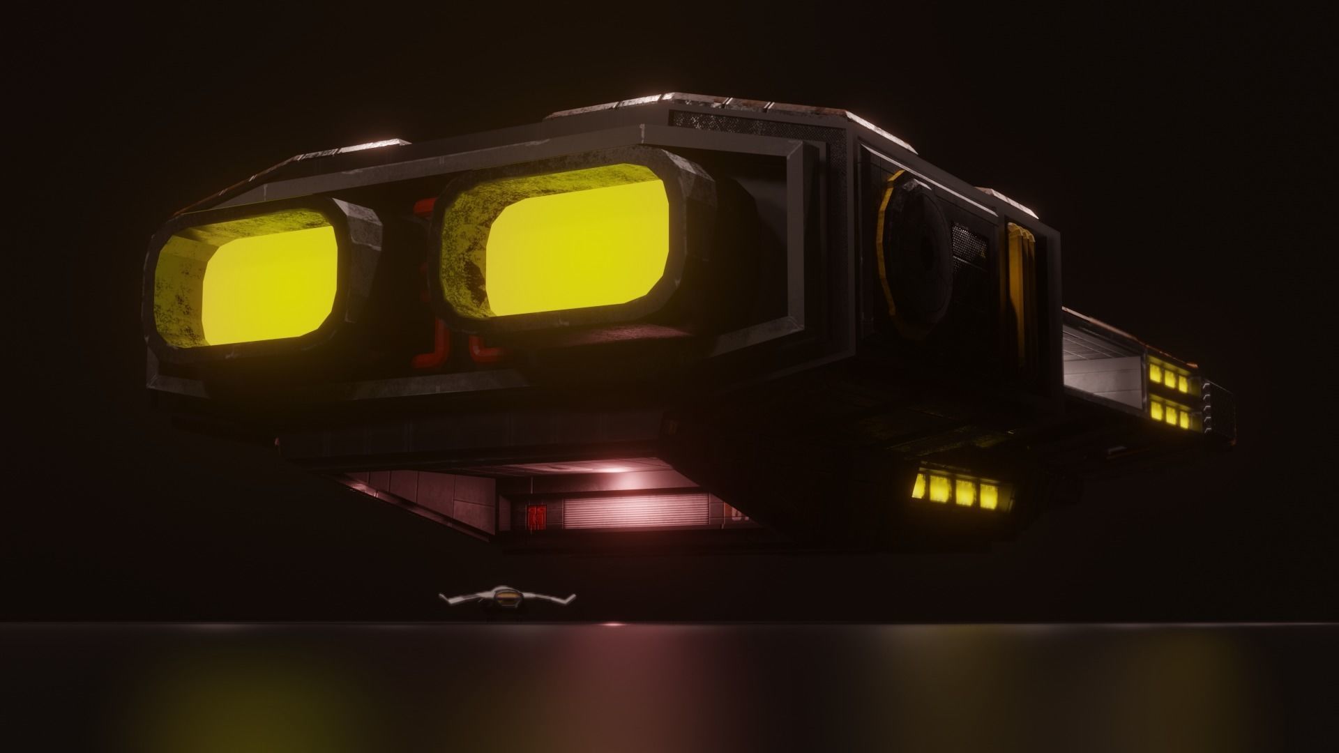 Game-Ready Spaceship - Low Poly Stylized Sci-Fi Low-poly 3D model_4