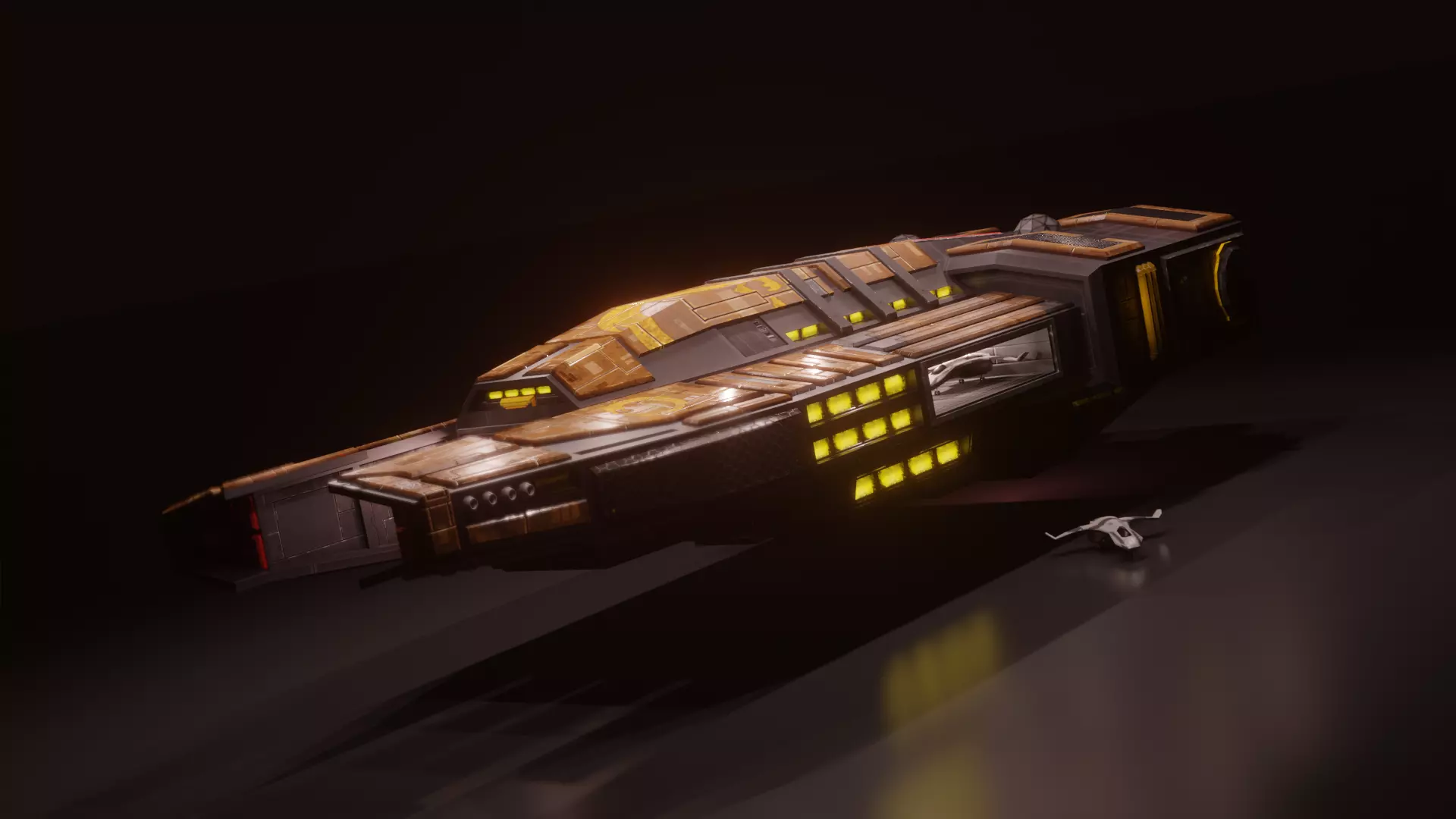 Game-Ready Spaceship - Low Poly Stylized Sci-Fi Low-poly 3D model_0