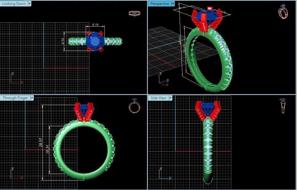 Rings collection 3D Print 3D print model 3D model four differ... | CGTrader
