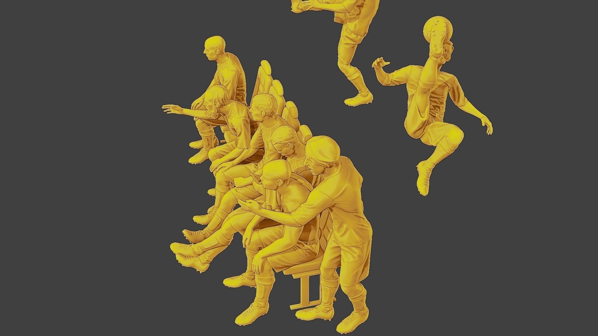 Soccer Players SP Pack 2 3D Model Collection_15