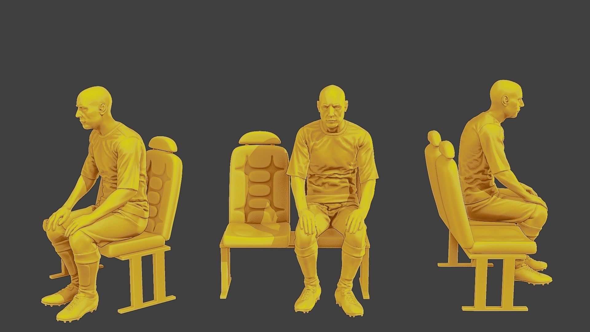 Soccer Players SP Pack 2 3D Model Collection_6