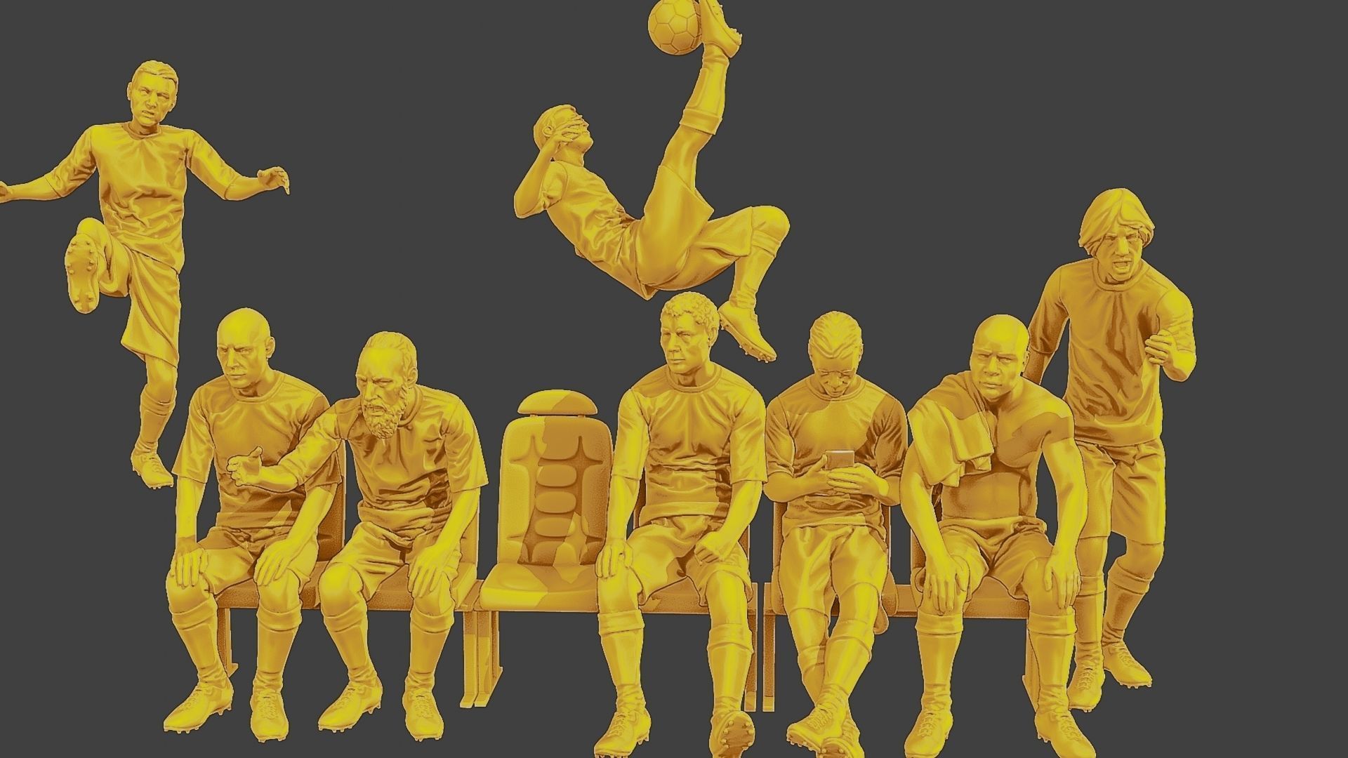 Soccer Players SP Pack 2 3D Model Collection_28