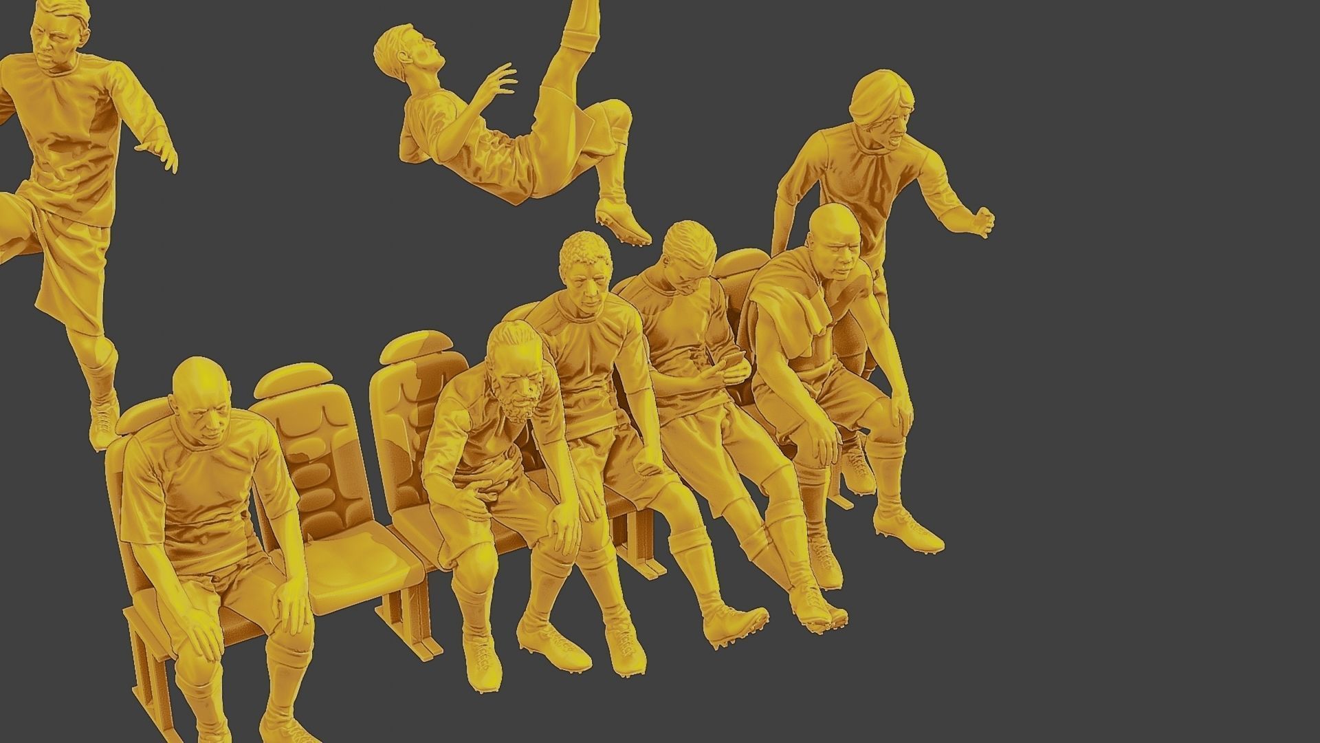 Soccer Players SP Pack 2 3D Model Collection_16