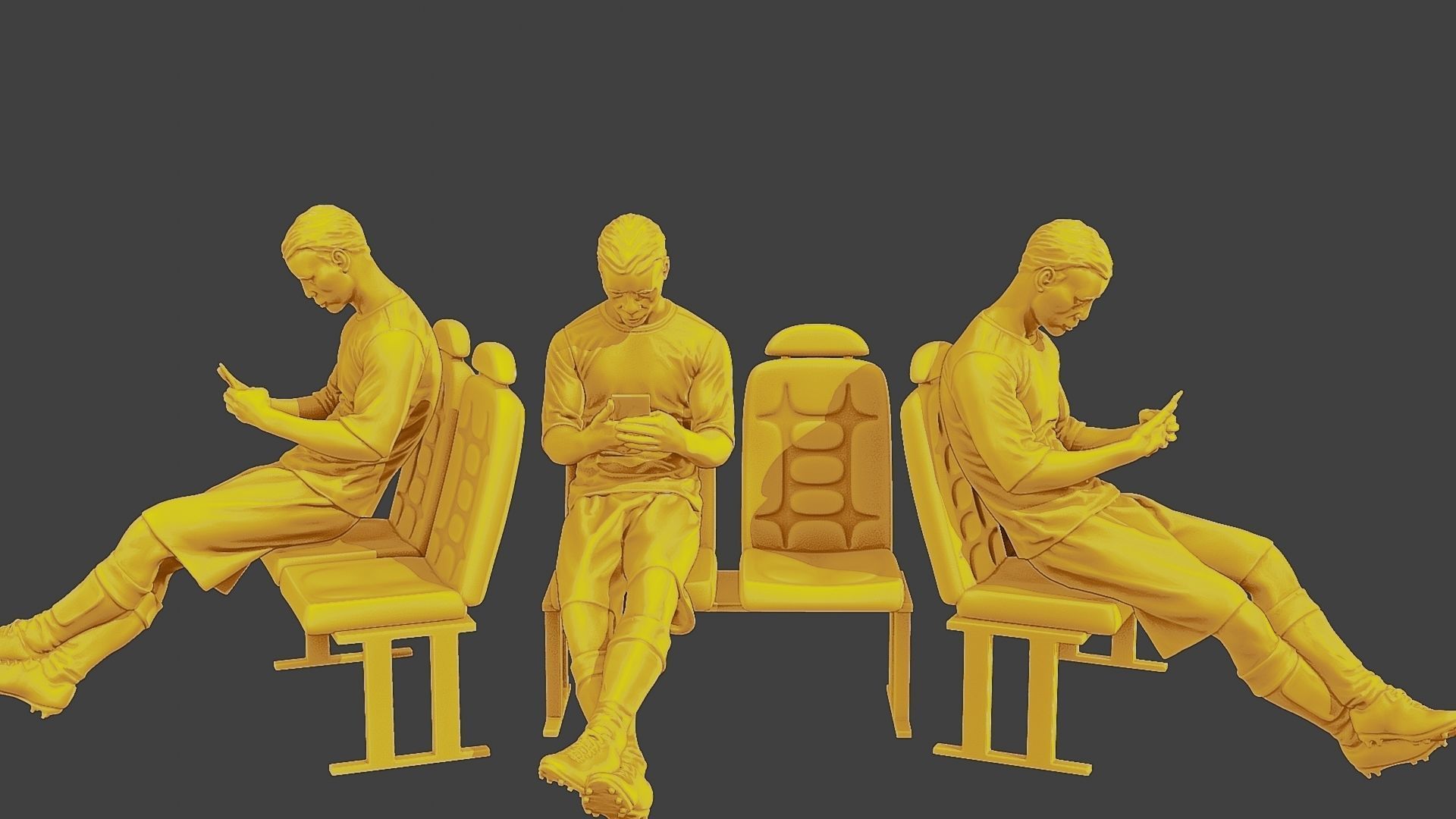 Soccer Players SP Pack 2 3D Model Collection_1