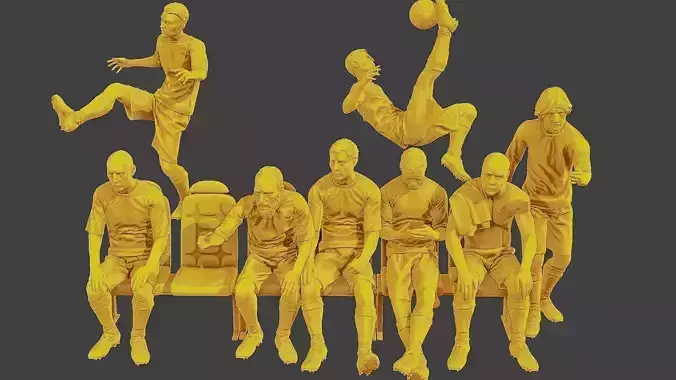 Soccer Players SP Pack 2 3D Model Collection