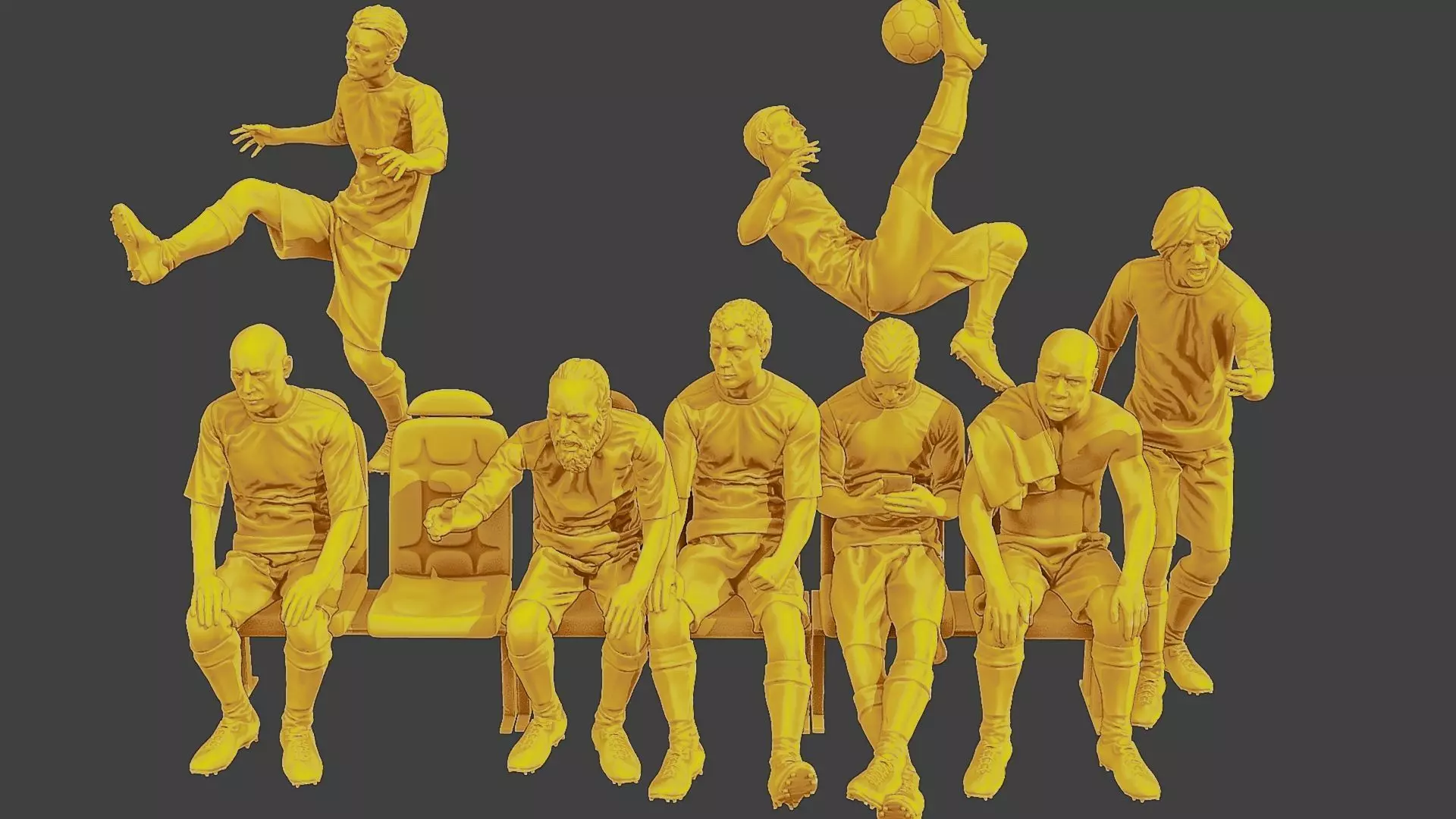 Soccer Players SP Pack 2 3D Model Collection_0