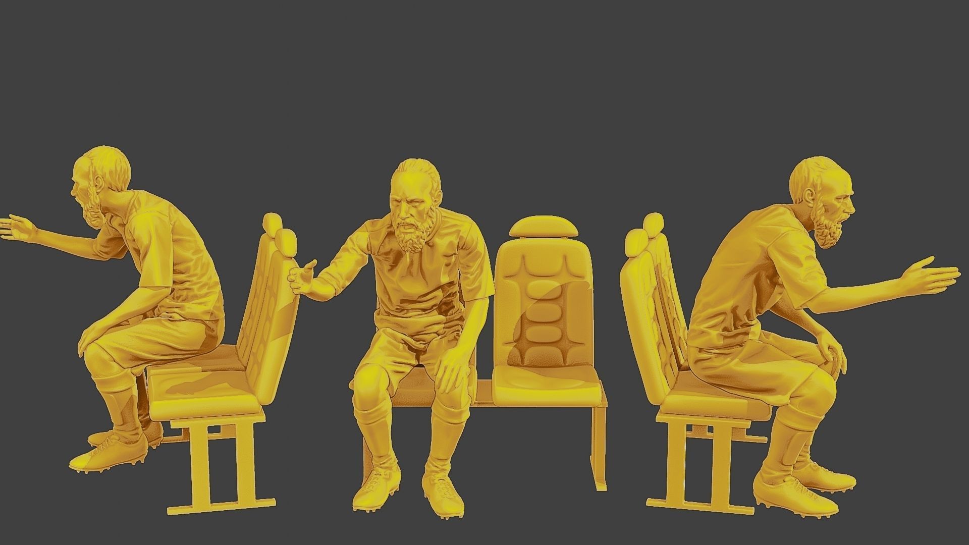 Soccer Players SP Pack 2 3D Model Collection_4