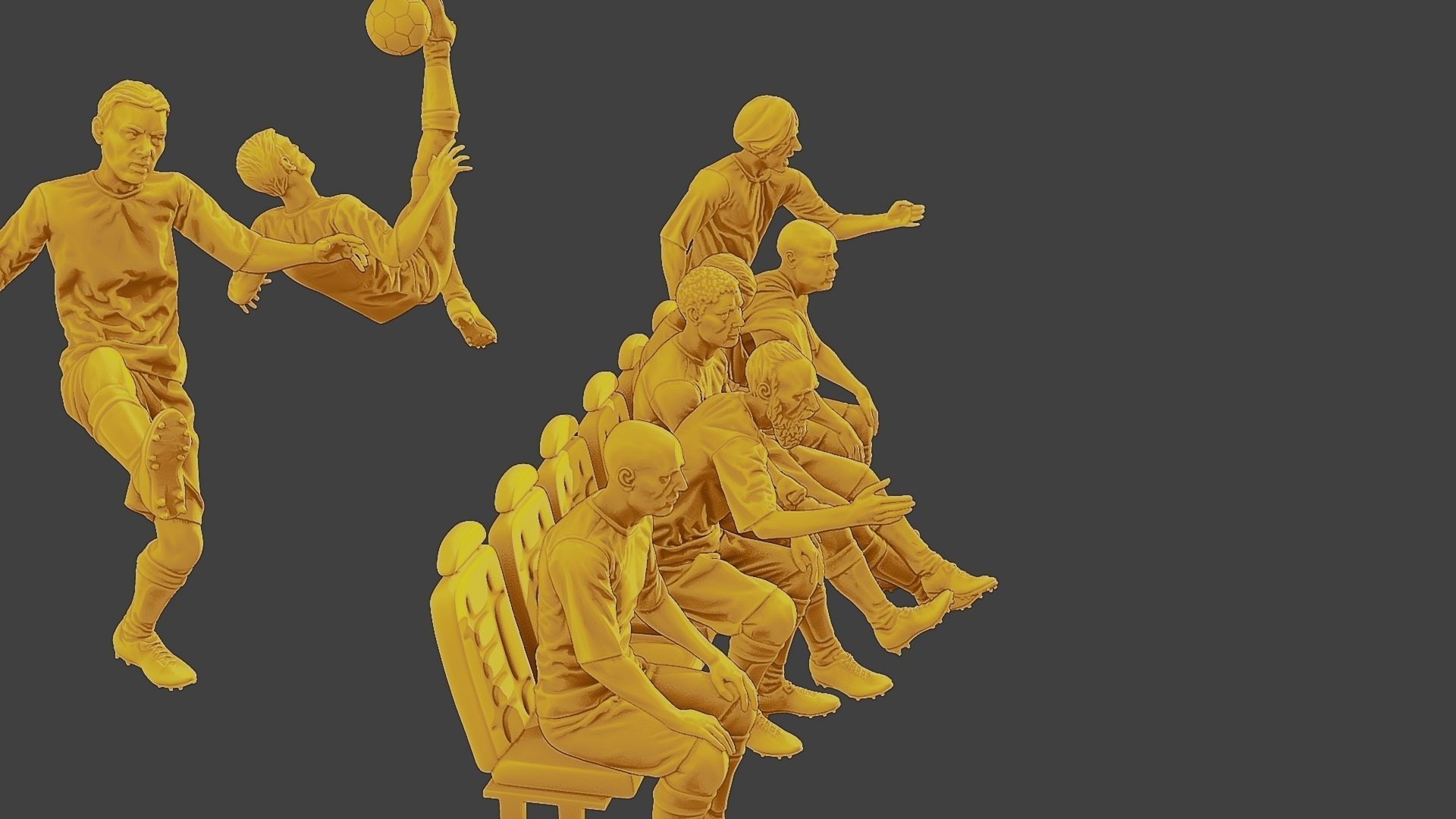 Soccer Players SP Pack 2 3D Model Collection_21