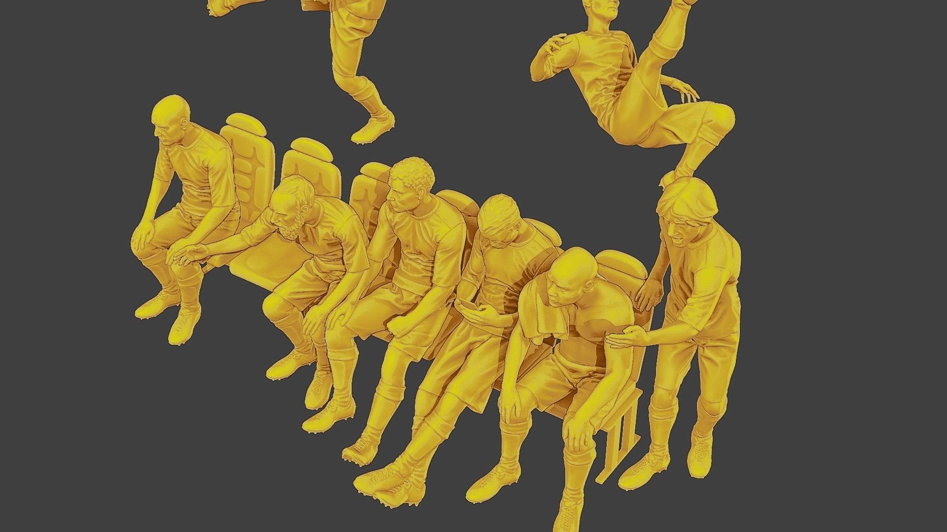 Soccer Players SP Pack 2 3D Model Collection_13