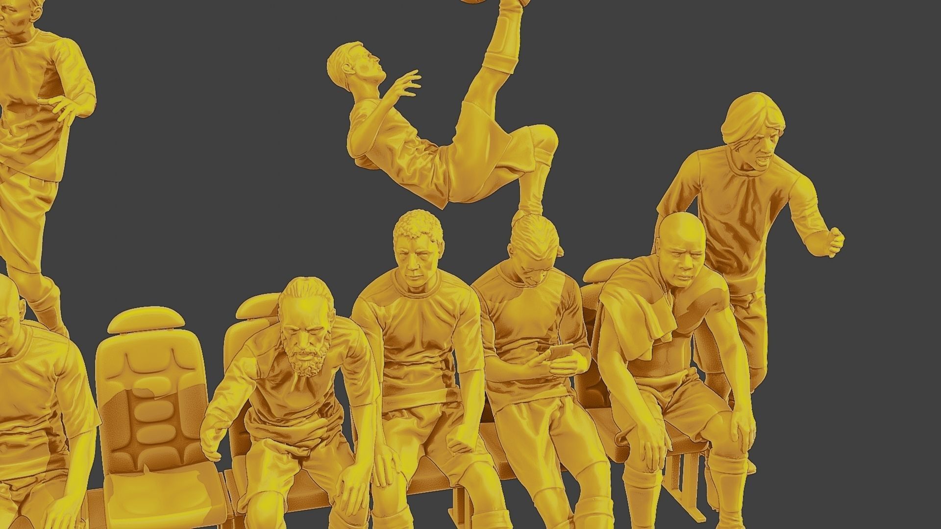 Soccer Players SP Pack 2 3D Model Collection_12