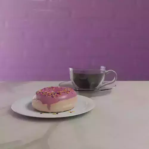 Donut and cofee 3D