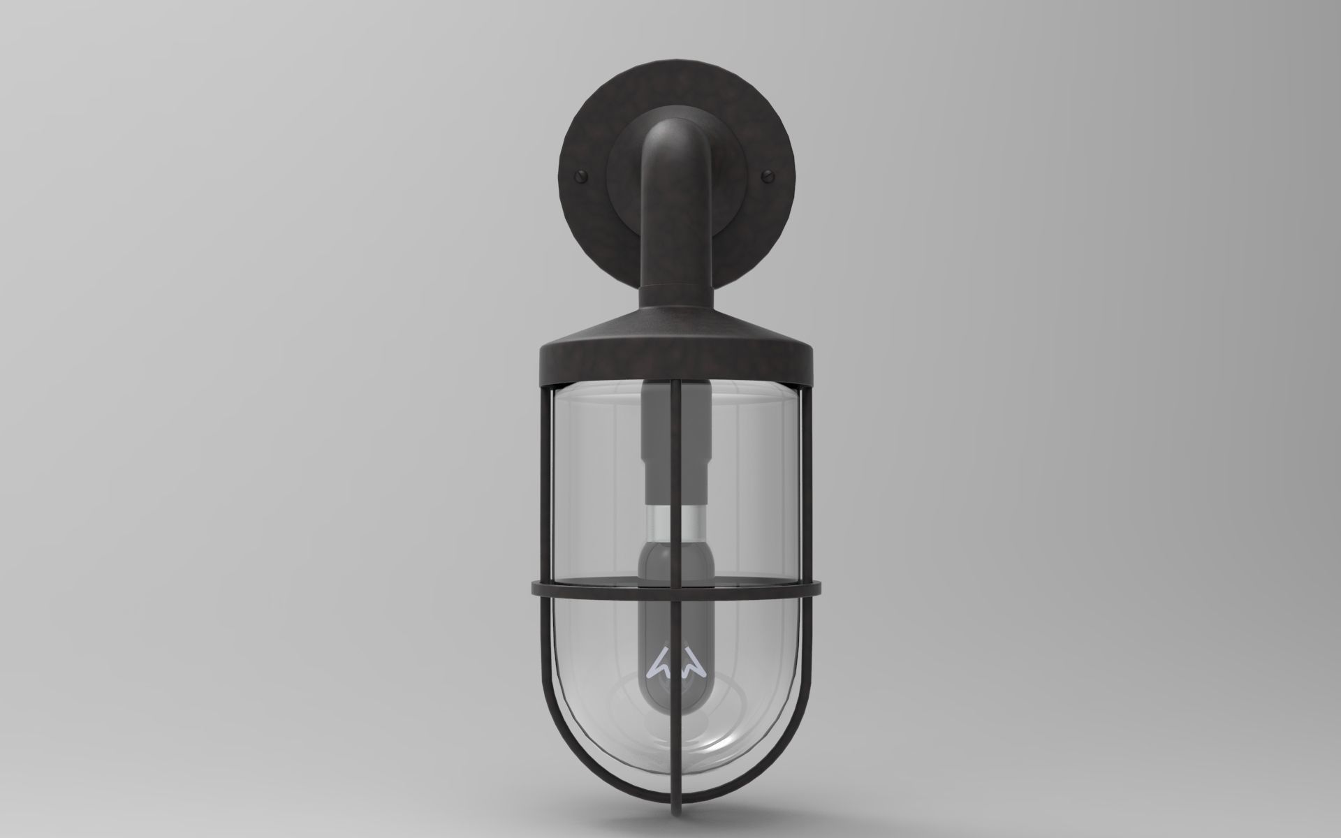 Ship Wall Light Low-poly 3D model_4