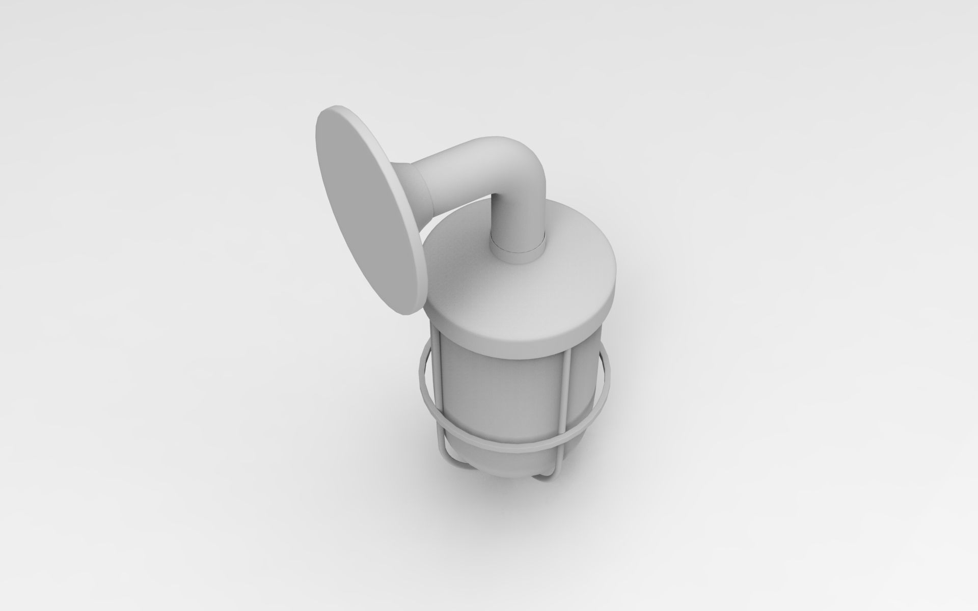 Ship Wall Light Low-poly 3D model_7