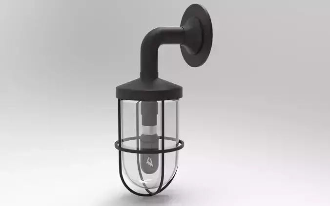 Ship Wall Light Low-poly 3D model Ship Wall Light Low-poly 3D model