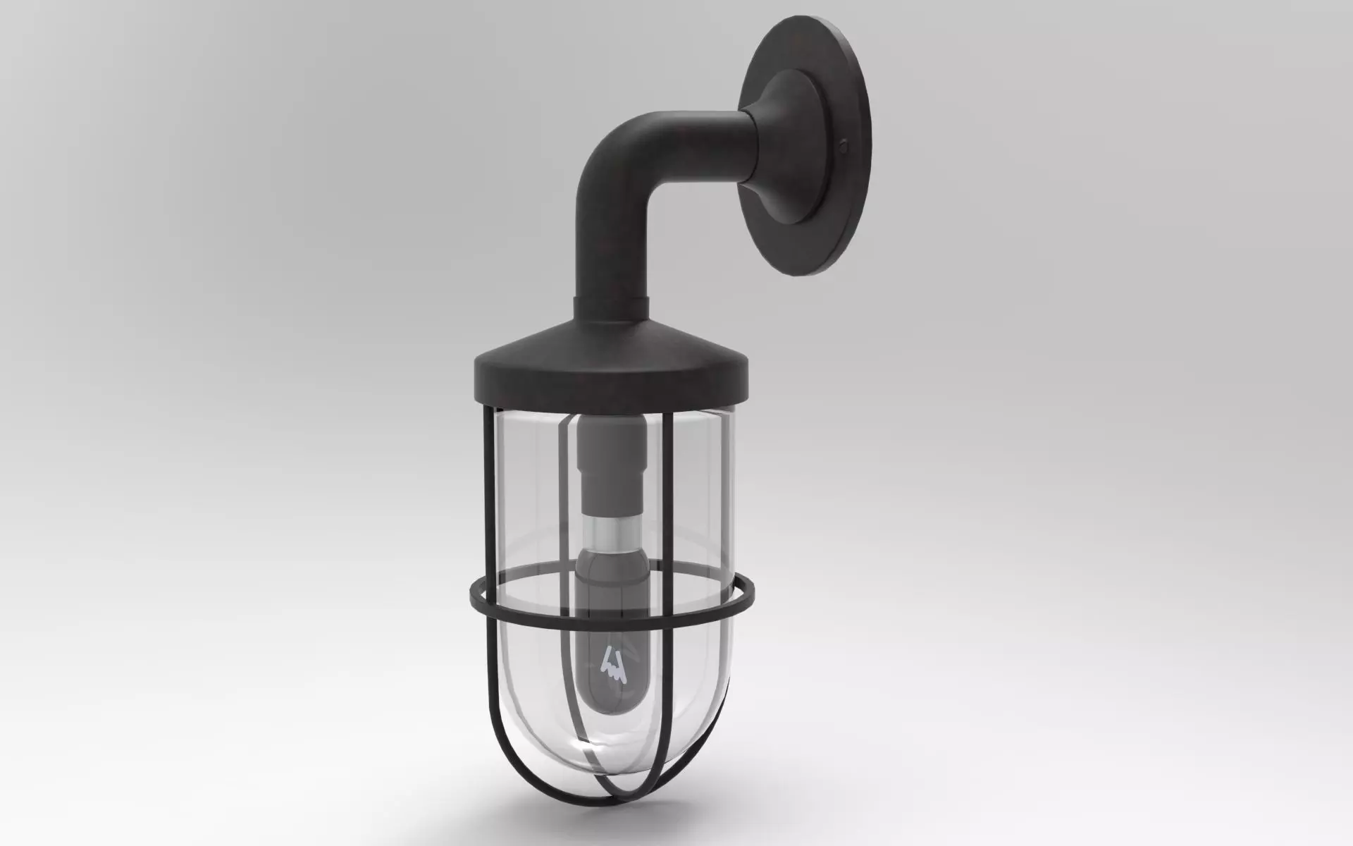 Ship Wall Light Low-poly 3D model_0