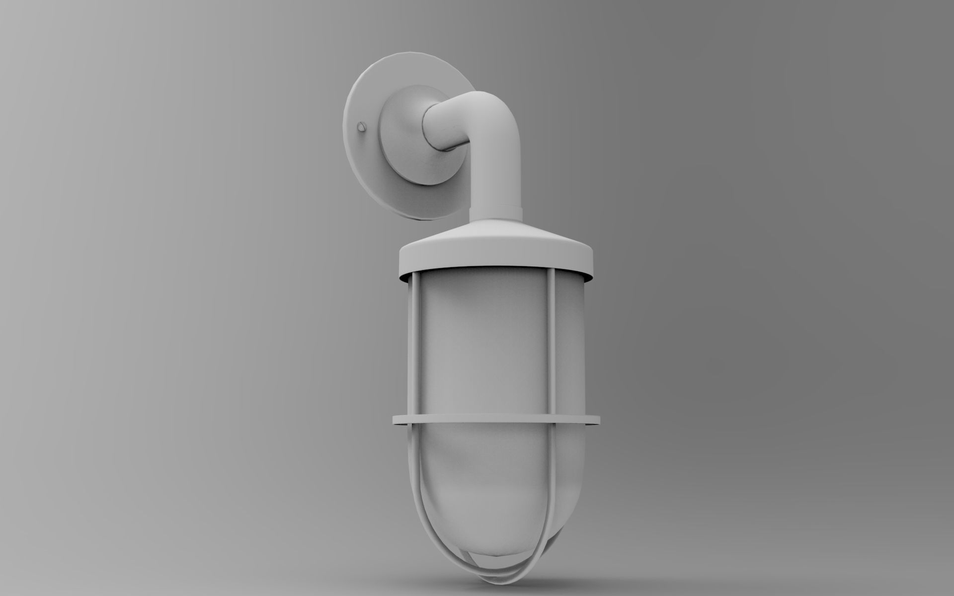 Ship Wall Light Low-poly 3D model_8