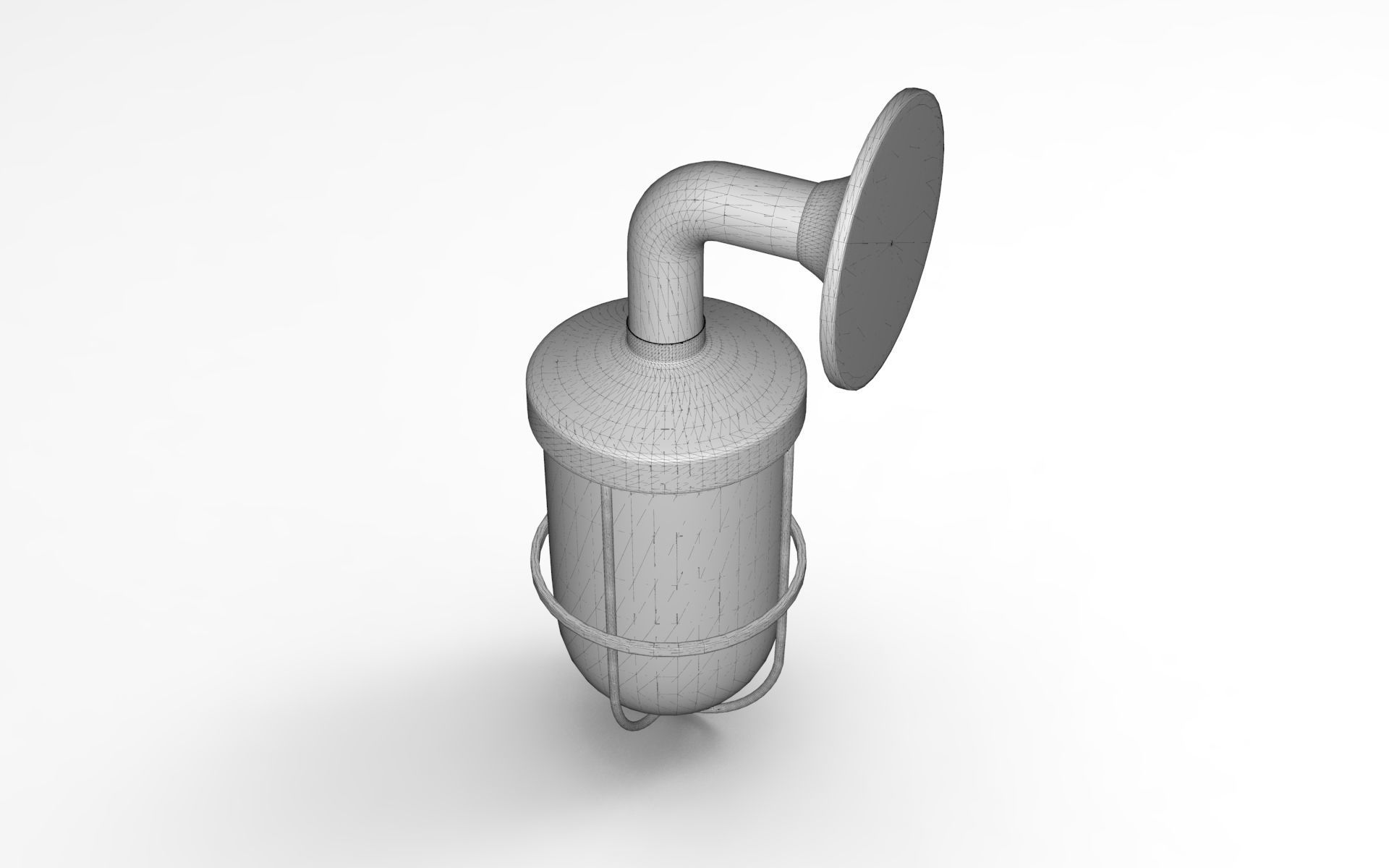 Ship Wall Light Low-poly 3D model_6