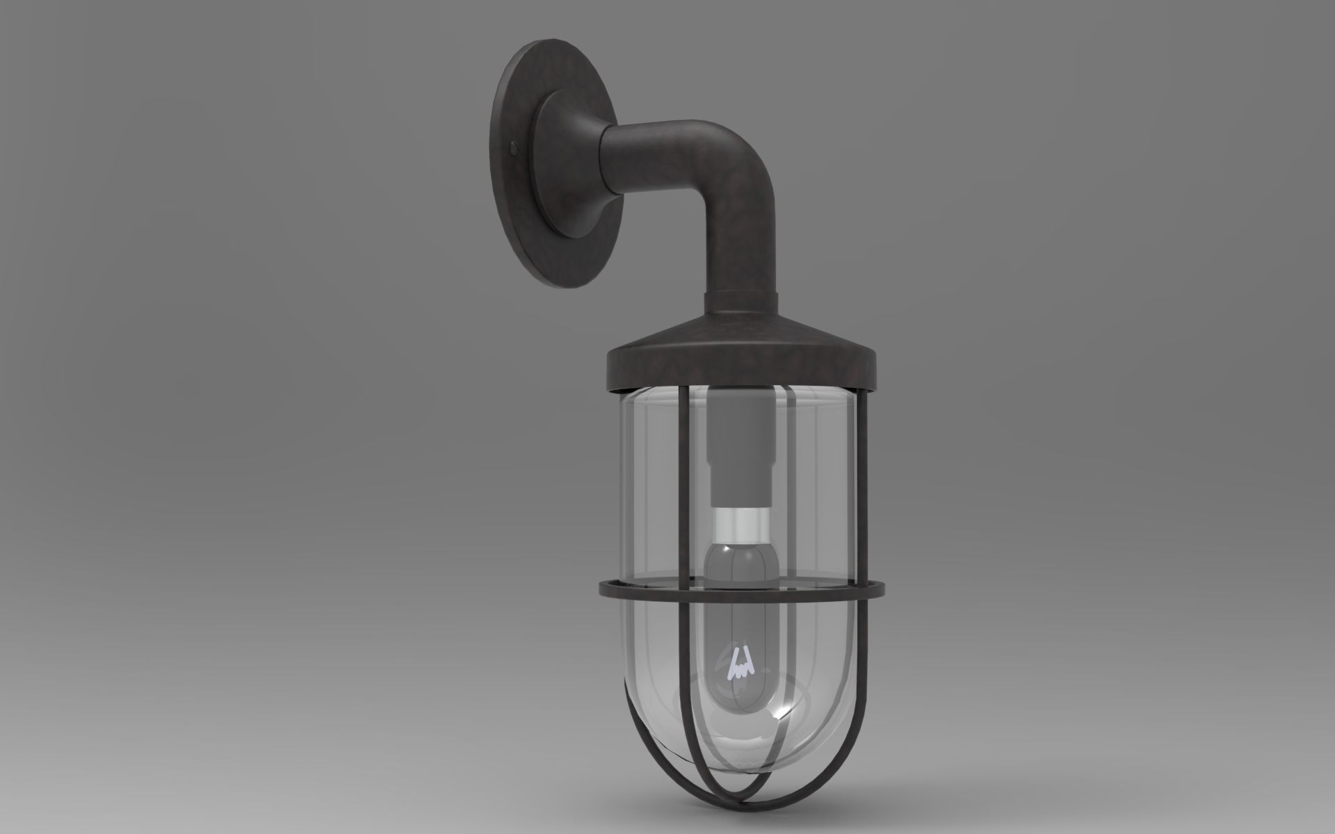 Ship Wall Light Low-poly 3D model_1