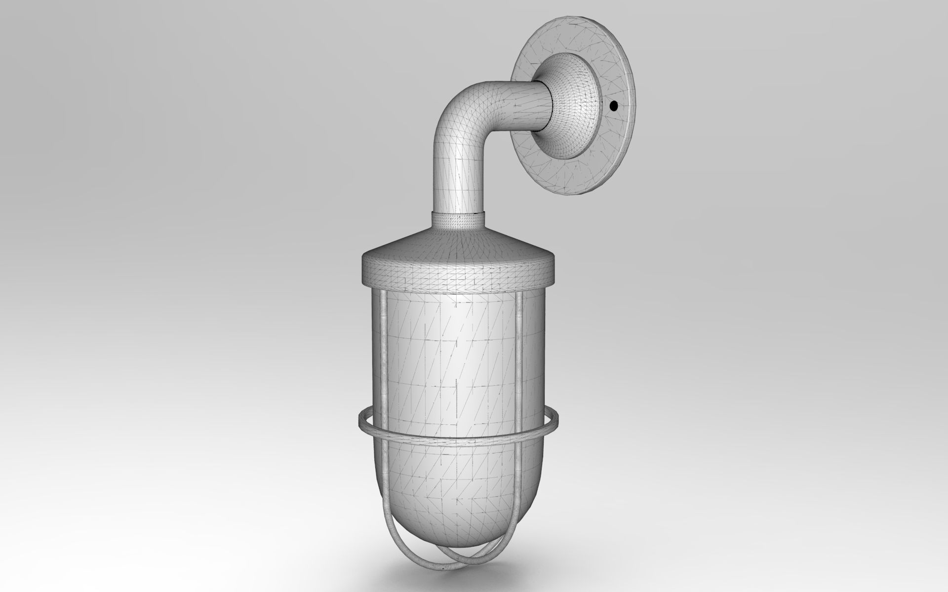 Ship Wall Light Low-poly 3D model_5