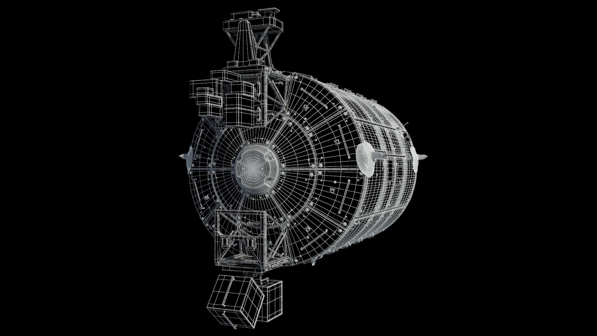 High quality 3D model Columbus  ISS module  3D model_8