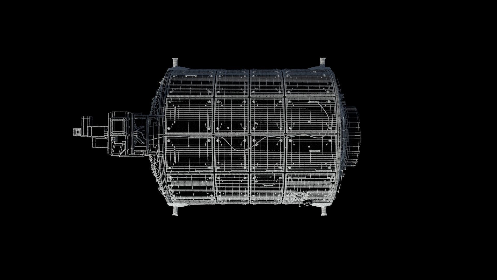 High quality 3D model Columbus  ISS module  3D model_11