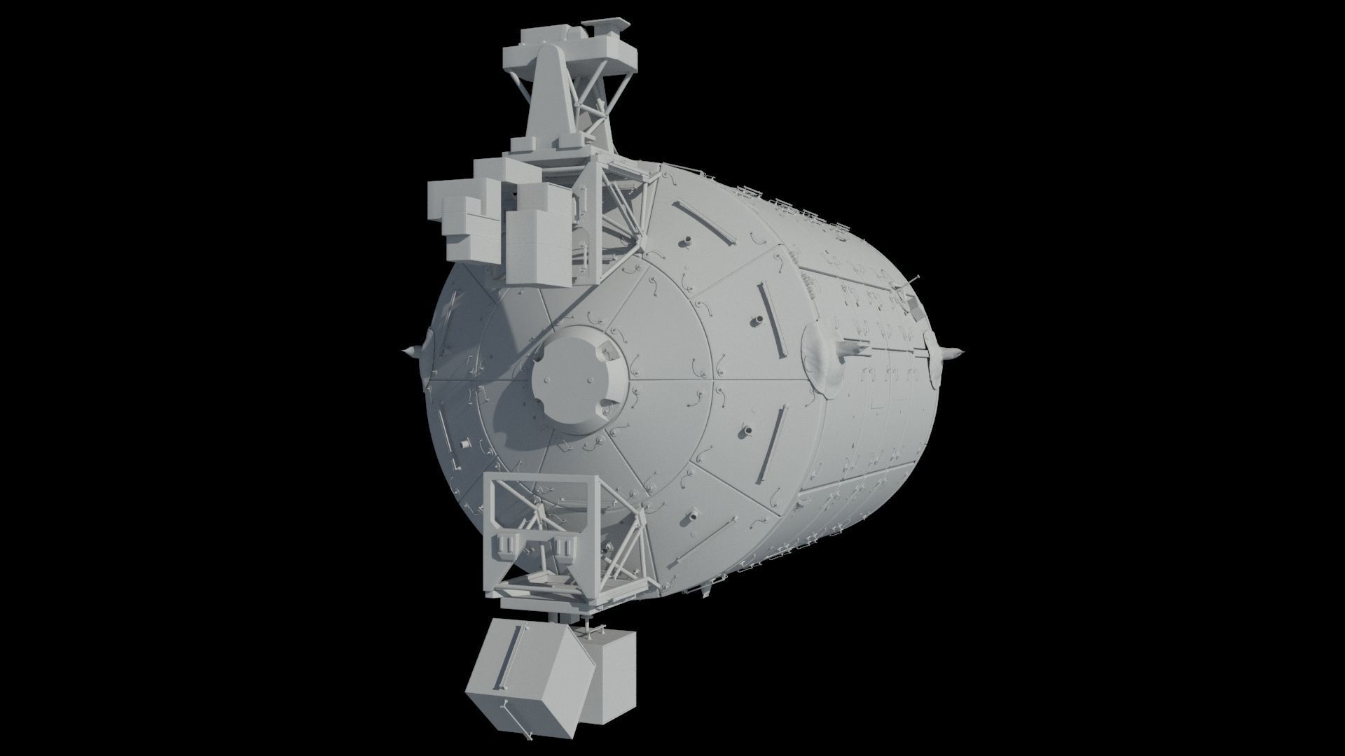 High quality 3D model Columbus  ISS module  3D model_7