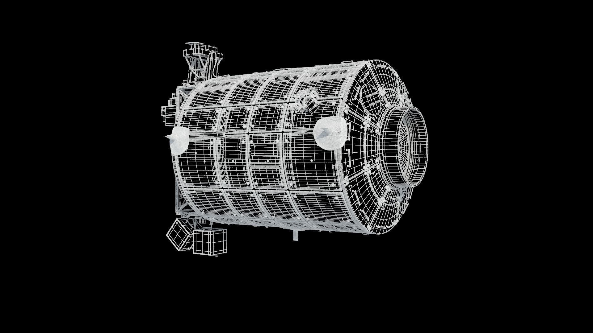 High quality 3D model Columbus  ISS module  3D model_5