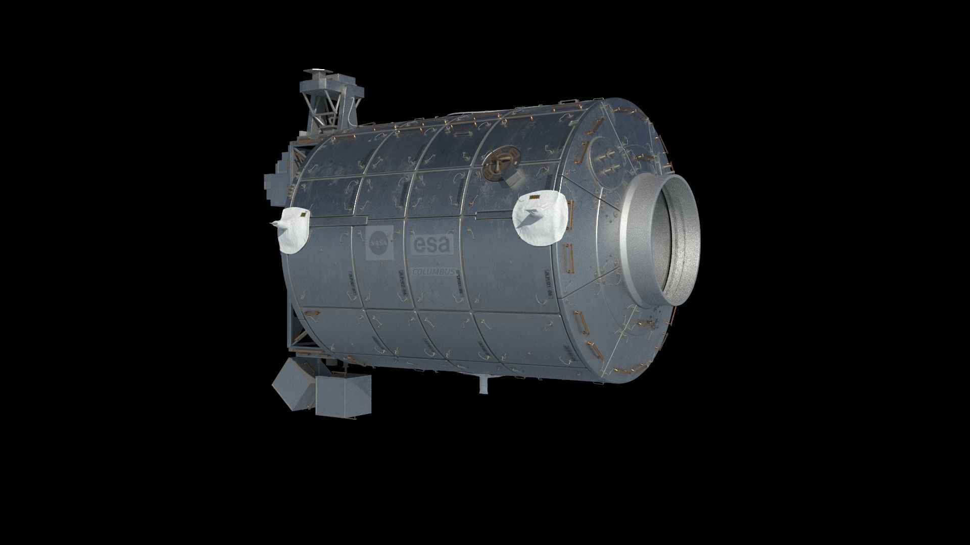 High quality 3D model Columbus  ISS module  3D model_3