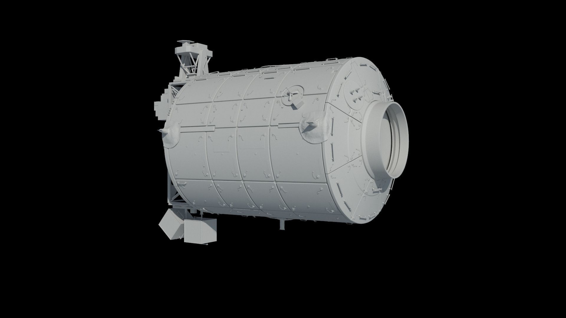 High quality 3D model Columbus  ISS module  3D model_4