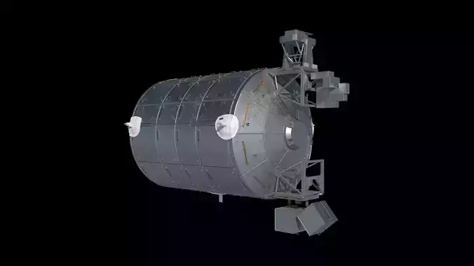 High quality 3D model Columbus  ISS module 