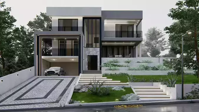 Modern House - Lumion 11 exterior scene