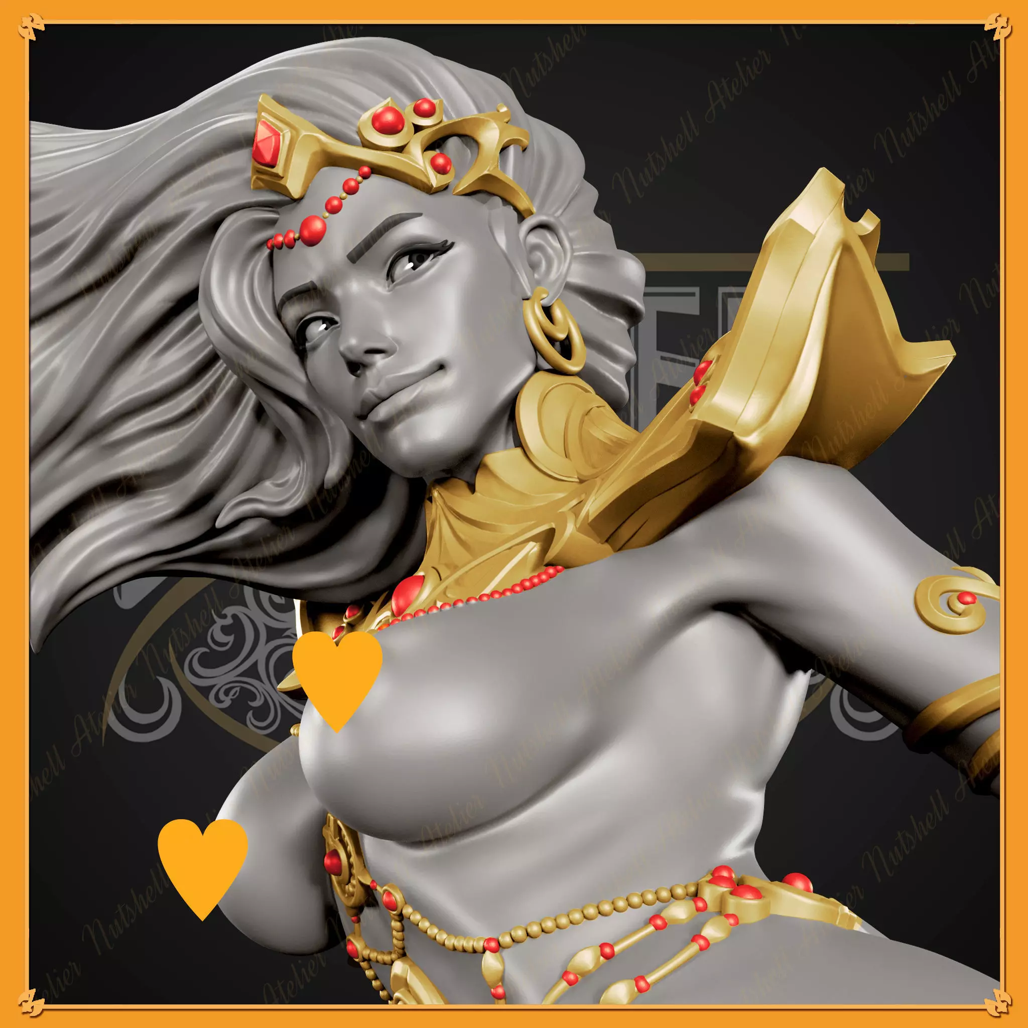 NUTSHELL ATELIER - PRINCESS OF MARS - NSFW - STATUE VERSION 3D print model_0