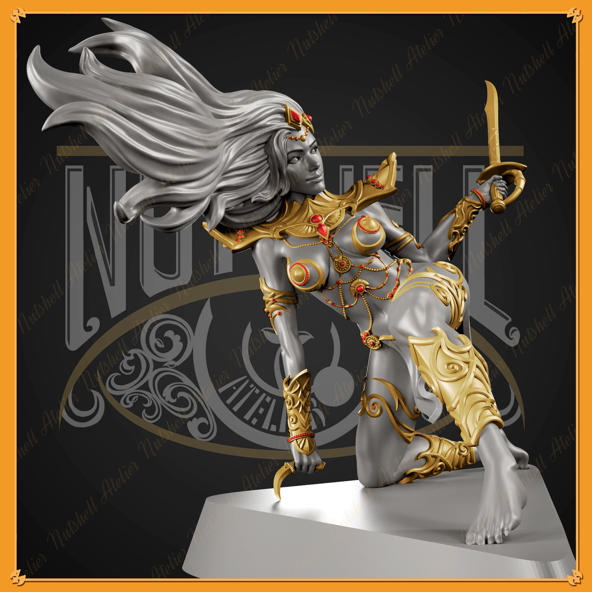 NUTSHELL ATELIER - PRINCESS OF MARS - NSFW - STATUE VERSION 3D print model_3
