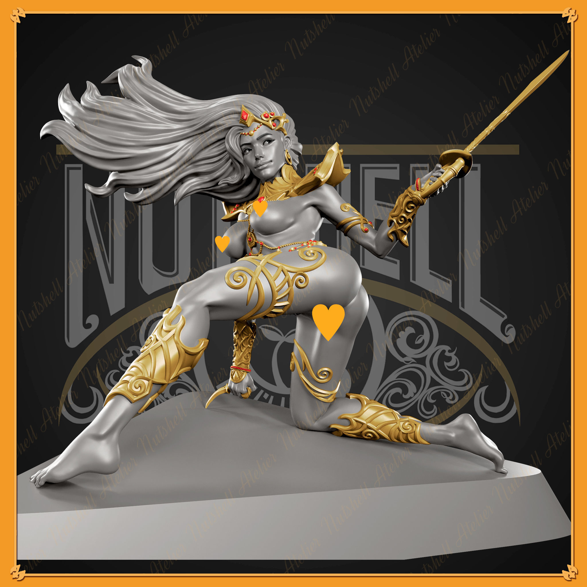 NUTSHELL ATELIER - PRINCESS OF MARS - NSFW - STATUE VERSION 3D print model_4