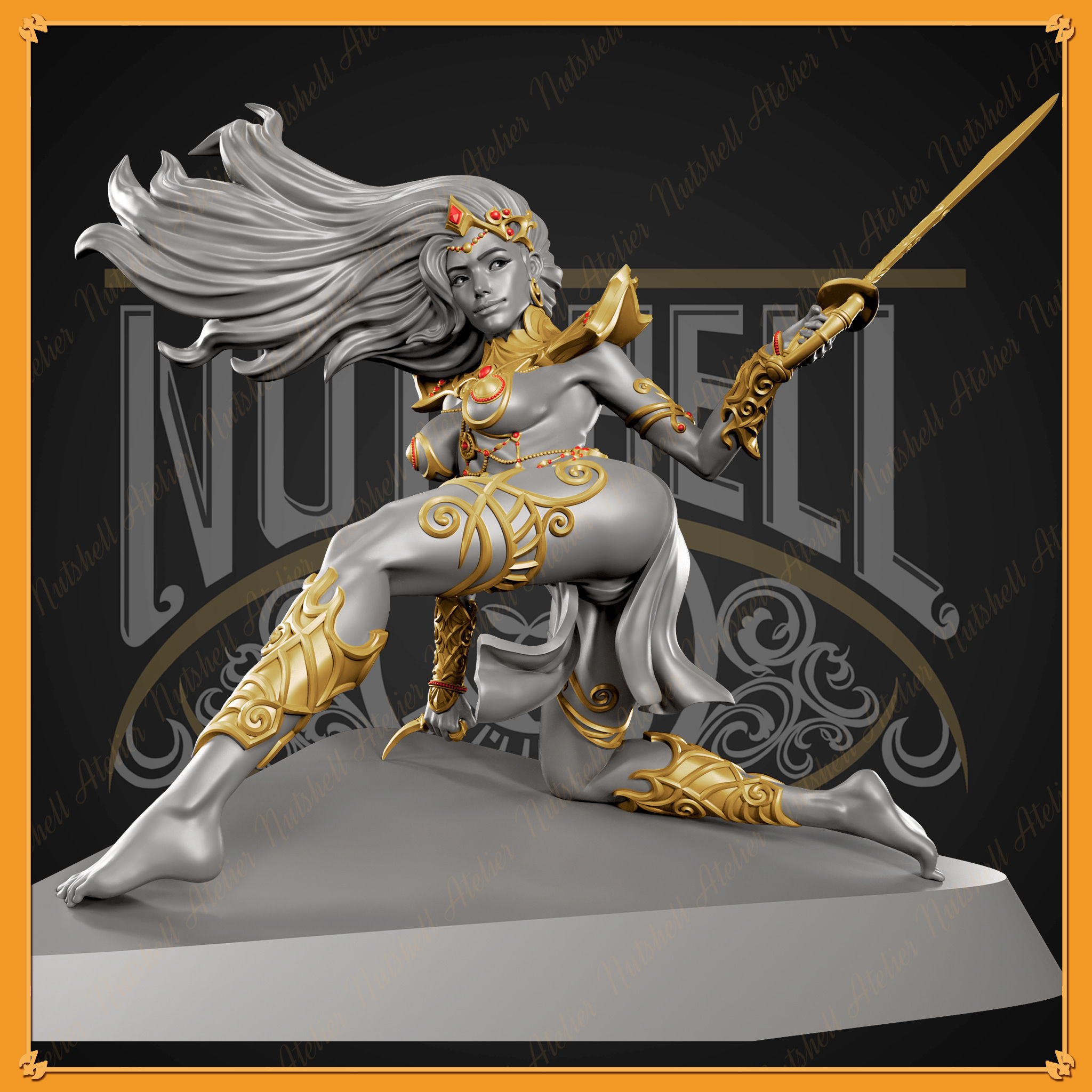 NUTSHELL ATELIER - PRINCESS OF MARS - NSFW - STATUE VERSION 3D print model_5