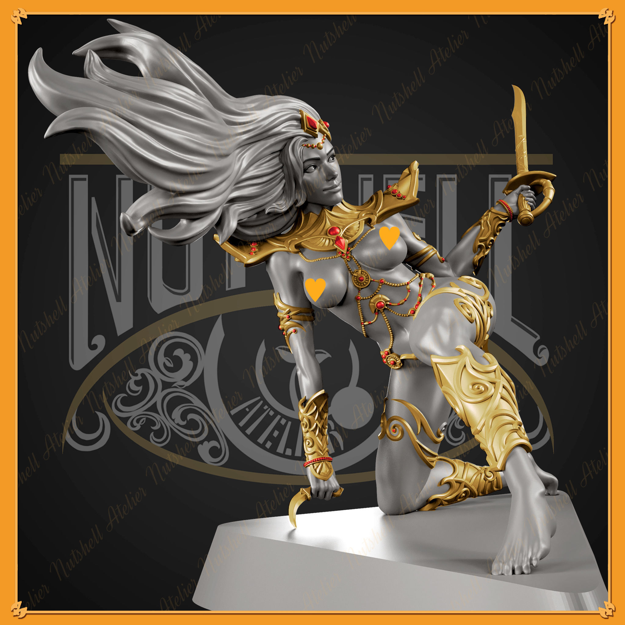 NUTSHELL ATELIER - PRINCESS OF MARS - NSFW - STATUE VERSION 3D print model_2