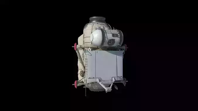 High quality 3D model Rassvet ISS module 3D model