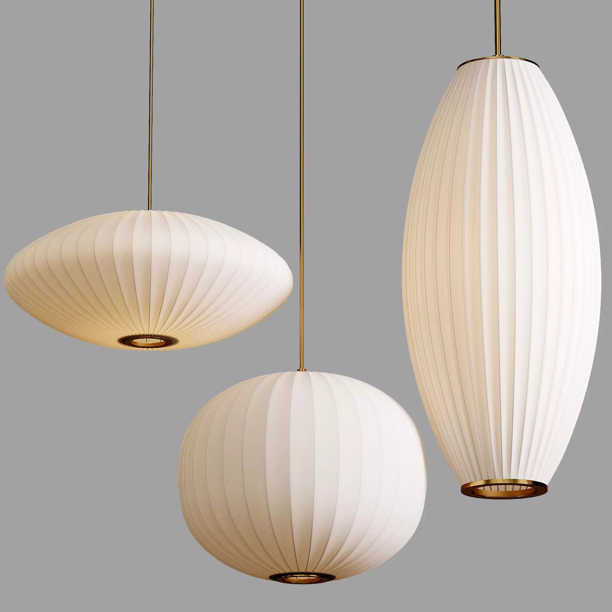 George Nelson Bubble Pendant Lamps Low-poly 3D model