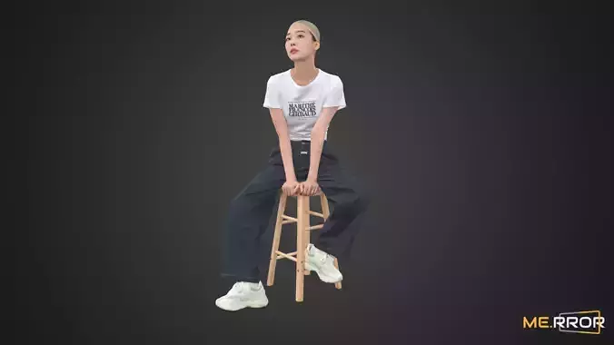 Asian Woman Scan pose 2 3D model